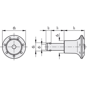 GN.38078-PERNO AUTOBLOCCANTE A SFERE ACCIAIO INOX GN 113.6-10-30