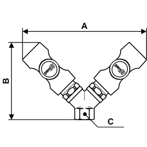 Y 2 COUPLEUR AIR ISOB6 PLAST A-R BOUTON PS12 F1/2 SECURISE