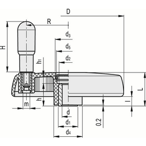 72671-R - VOLANTINO A DISCO TECNOPOLIMERO IMPUGNATURA GIREVOLE VDS.100+I-A10