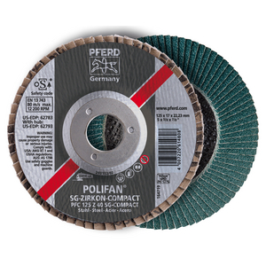 PFERD POLIFAN® flap disc PFC 125 Z 40 SG COMPACT/22,23