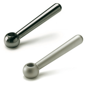 GN.10721-MANIGLIA A LEVA ACCIAIO FORO PASSANTE FILETTATO DIN 99-80-M10-N