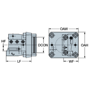 ADAPTATEUR INTERFACE TOURELLE OKUMA VERS LAME