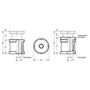 GN350-45-11-AK-ST Ausgleich-Element mit Kontermutter