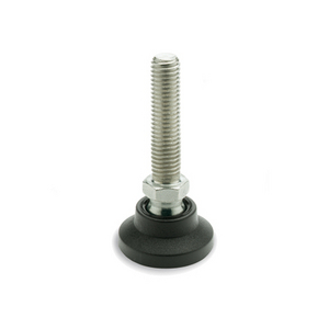 GN343.8-40-M8-63-G Gelenkfuss M. Gummiaufl., Kunststoff/Edelstahl