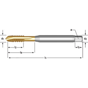 Machine tap M5x0.80mm DIN 371
