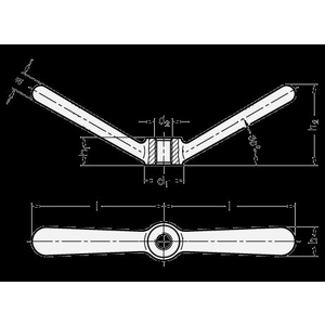 GN206.1-25-M12-NI Doppelarmige Spannmutter Edelstahl