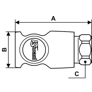 COUPLEUR AIR ISOC6 PLAST A-R BOUTON PS12 F1/2 SECURISE