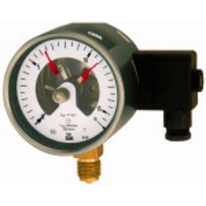 2202 Kontaktmanometer, G1/2 radial u, Messber. 0 - 4,0 bar, Ø 100