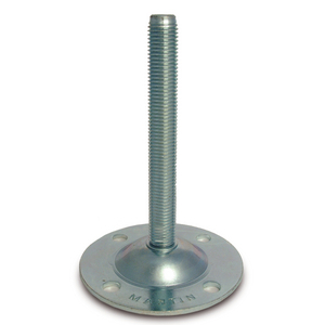 PIEDINO LAMIERA ZINCATO D.123 + 4 FORI STELO M24X200 15636Z