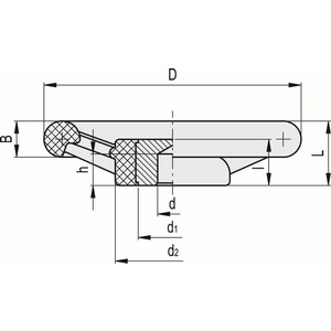 80301 - VOLANTINO A RAZZE DUROPLASTO MOZZO DI GRANDE DIAMETRO SENZA IMPUGNATURA VRU.250