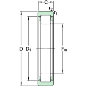 SKF CYLINDRICAL ROLLER BEARING OUTER RING RNU 308 ECP