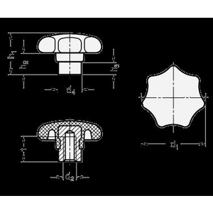 ELESA+GANTER STERKNOP GN 6336.1-50-M10-E-NI