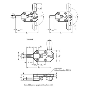 GN844-70-ASS Schubstangenspanner für Druck- und Zugspannung