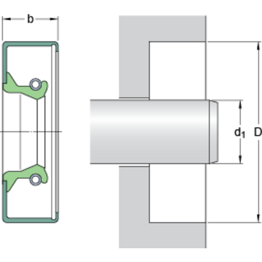 Wellendichtring / Simmerring D = 32mm A/BA/AS/BASL/B1/BS/B1SL/B2/BABSL Mat.NBR
