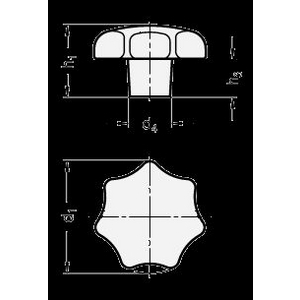 ELESA+GANTER STERKNOP DIN 6336-NI-50-A