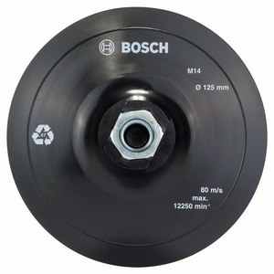 BOS-2608601077 Kletthaftteller f. Papierschleifblätter, 125mm 12.500 U/min