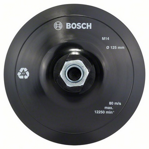 BOS-2608601077 Kletthaftteller f. Papierschleifblätter, 125mm 12.500 U/min