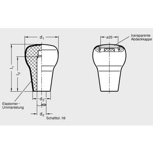 GN718.1-45-47-B12-G Softline-Pilzgriff Elesa