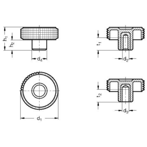 GN534-40-M8-SW Kordelgriff Elesa