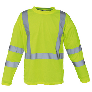 T-SHIRT CLASSIC ML HV JAUNE T2XL BANDE RETRO TRAITEMENT ANTI UV