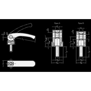 GN926.1-63-M6-25-A Kunststoff-Exzenterspanner, Achse/Schraube Edelstahl