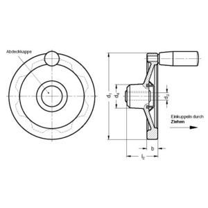 GN321.6-160-K16-D Sicherheits-Handrad