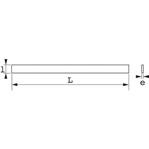 REGLET LONG SEMI RIGIDE INOX 1 FACE