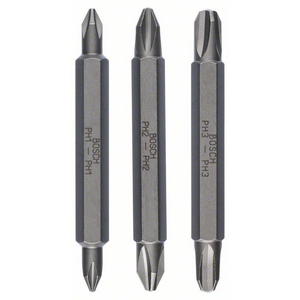 BOSCH SCHROEFBITSET TWEEZIJDIG PH 60MM (SET=3ST) 2607001748