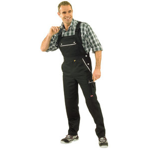 2134060 Canvas 320 Latzhose schwarz/schwarz Gr. 60