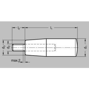 GN539-21-M8 Zylindergriff fest Elesa
