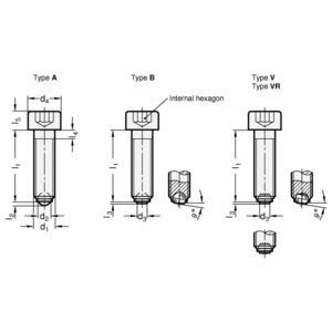 GN606-M6-25-A Kugelspannschraube (volle Kugel)