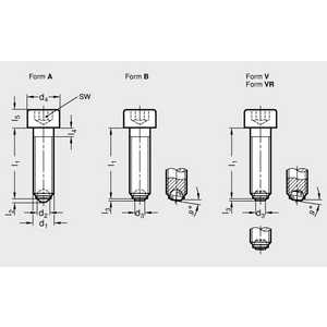 GN606-M6-25-A Kugelspannschraube (volle Kugel)