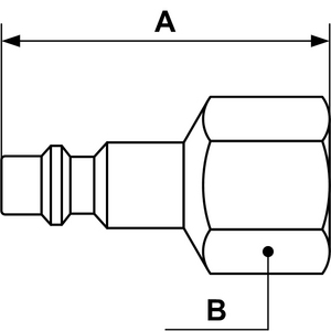 EMBOUT ISOB6 ACIER TRAITE PS16 F1/4