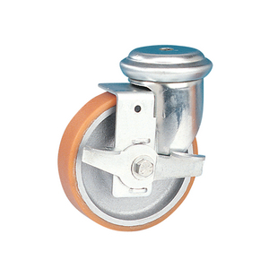 ROULETTE PIVOT. 225KG D.100MM ROUE POLYU MOY LISSE BLOC ROUE
