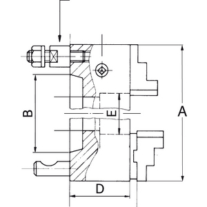 9320600015, 30210015 Vierb.-Drehf. D55027 Stahl 250mm KK8 Röh