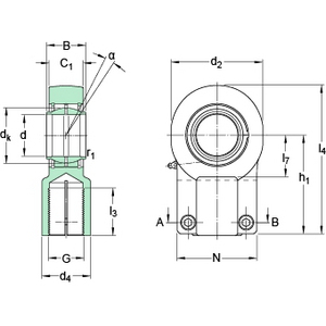 SKF SIQG 125 ES STANGKOP