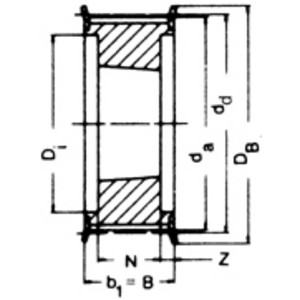 POULIE DENTEE HTD MA 56. 8M 85