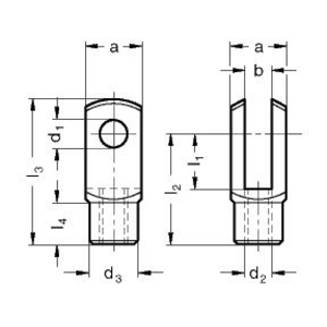 DIN71752-10-40-M10 Gabelkopf