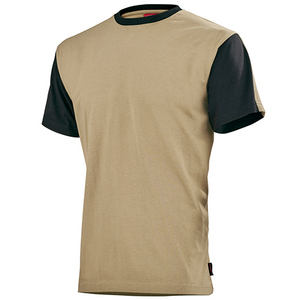 TEE-SHIRT BEIG/NOIR C190ATT XXL PUR COTON