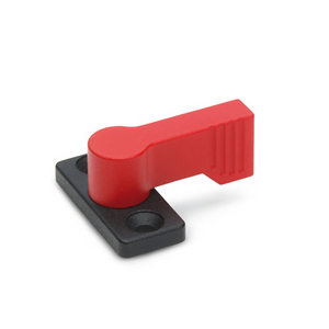 GN.30753-CHIUS.A LEVA DI BLOCC. 4 POS. DI BLOCC. 90 LEGA ZINCO FLANGIA BASE FORI VITI TESTA SVAS. GN 702-17-40-A-RS