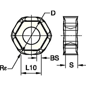 5550905-M1200 MINI INSERTO DI FRESATURA HNGJ0704ANENLD WP40PM