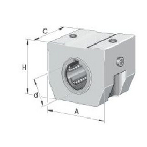 0072714500000-UNITÅ CUSCINETTO A SFERE LINEARE E ALLOGGIAMENTO KGHK12-B-PP-AS