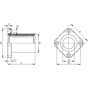 R-0740-525-00 Kugelbuchse mit Flansch
