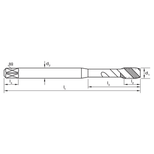 TARAUD M 10X1.5 DENT HELICOIDALE T187 6H R40 N DIN371 C HSSE