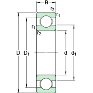 SKF 6332 M/C3/VL2071 KOGELLAGER STROOMGEISOLEERD