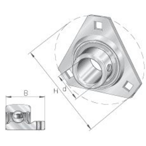 0009465670000-SUPPORTO FLANGIATO FLAN72-MSTR-FA125
