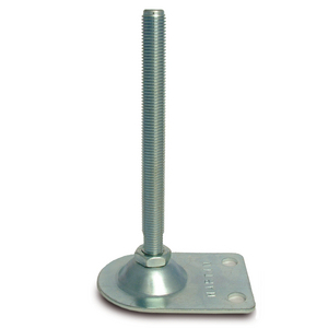 PIEDINO LAMIERA ZINCATO 80X112 + 2 FORI STELO M16X150 15660Z/FIX