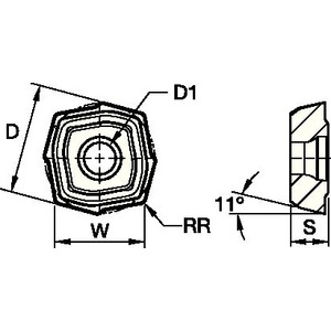 5538608-DRILLING INSERT FOR PERIPHERY POCKET SEA TCF100408EPV34 WU25CH