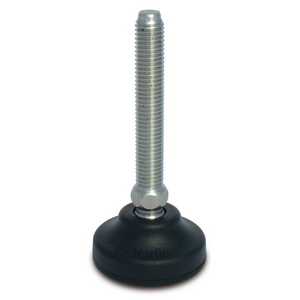 PIEDINO D. 50 PLASTICA/INOX M10X100 ANTISCIVOLO 10025