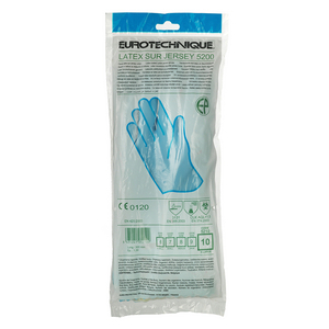 GANT LATEX SUR JERSEY 5200 T8-M COTON 30CM BLEU UE10